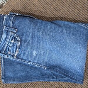 Womens Silver Crop Jeans